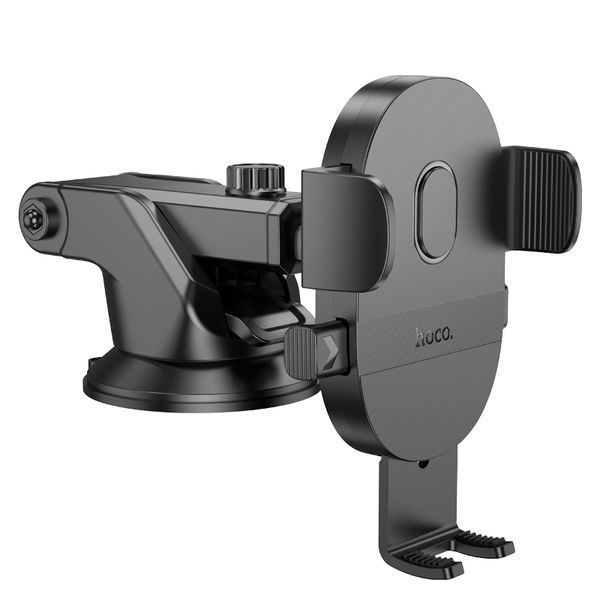 Автодержатель для телефона HOCO H19 Mighty one-button car holder(center console) Black