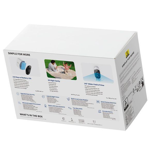 Дополнительная IP-камера видеонаблюдения Baseus Security N1 Outdoor Camera 2K White