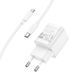 Сетевое зарядное устройство с кабелем HOCO C146A Charm single port PD20W Charger Set (C to C) (EU) White