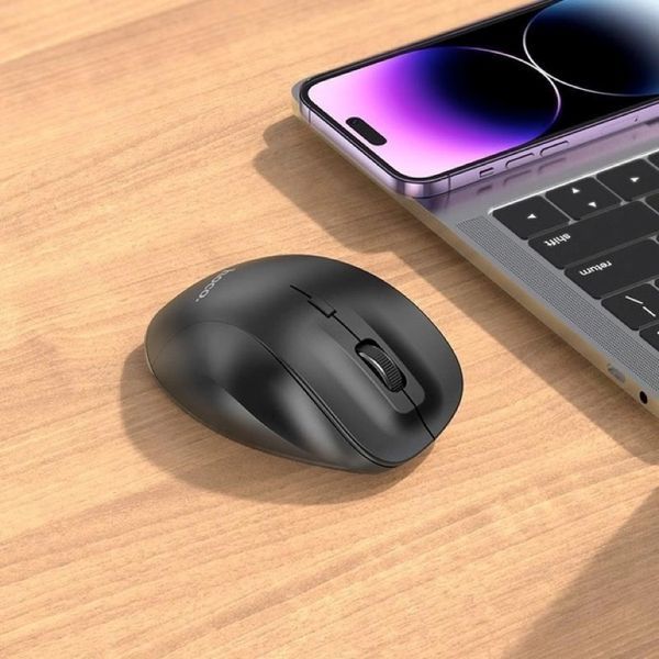 Маніпулятор миша HOCO GM24 Mystic six-button dual-mode business wireless mouse Black