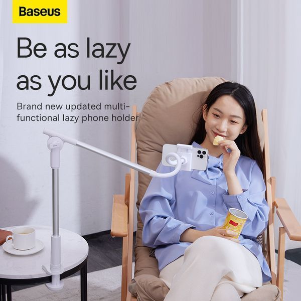 Тримач для телефона Baseus Unlimited adjustment lazy phone holder silver