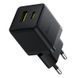 Мережевий зарядний пристрій Baseus Palm Fast Charger C+U 20W EU Cluster Black (with Baseus Mini White Cable USB-C to USB-C 60W (20V/3A) 1m Cluster Bla