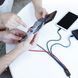 Кабель Baseus Fast 4-in-1 Cable For iP+Type-C(2)+Micro 3.5A 1.2m Black