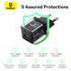 Мережевий зарядний пристрій Baseus Palm Fast Charger C+U 20W EU Cluster Black (with Baseus Mini White Cable USB-C to USB-C 60W (20V/3A) 1m Cluster Bla