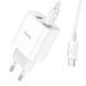 Сетевое зарядное устройство с кабелем HOCO C80A Plus Rapido PD20W+QC3.0 charger set(Type-C to Type-C) White