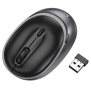 Манипулятор мышь HOCO GM34 Nuevo dual-mode business wireless mouse Black Metal Gray