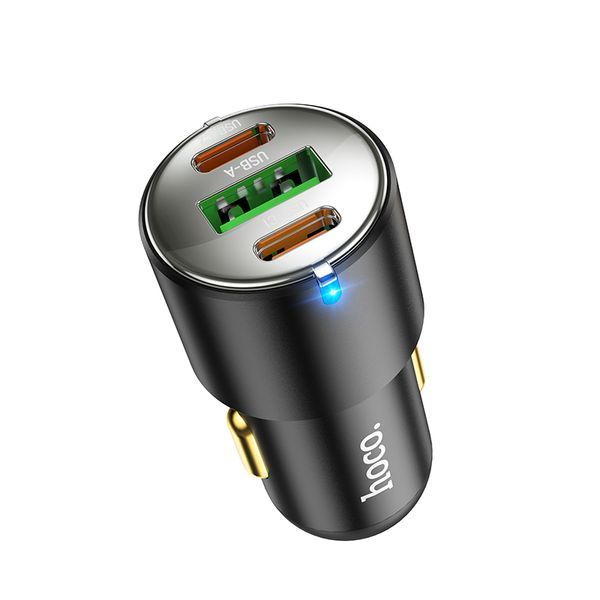 Автомобильное зарядное устройство HOCO NZ6 PD45W 3-port(2C1A) car charger Black