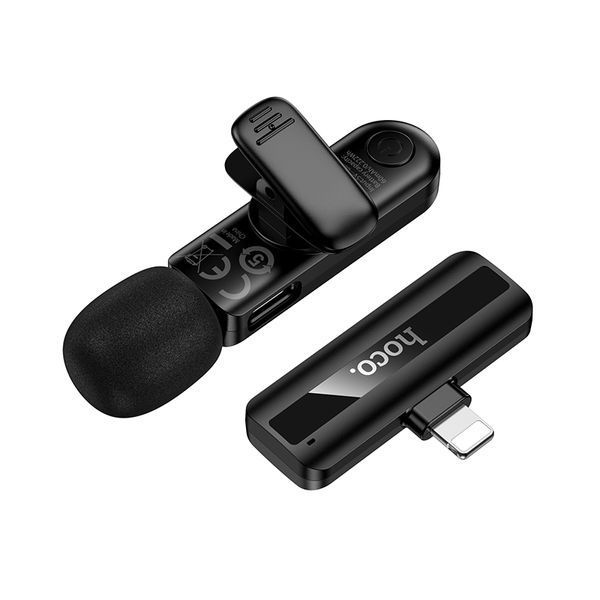 Бездротова мікрофонна система HOCO L20 Fair wireless microphone iP Black