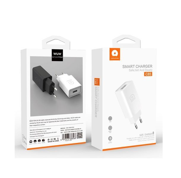 Сетевое зарядное устройство для WUW-C85 USB 2.0A white