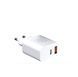 Сетевое зарядное устройство WUW-C172 20W PD USB-C + USB QC3.0 18W white