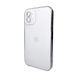 Чехол для смартфона AG Glass Sapphire Frame MagSafe Logo iPhone 12 White