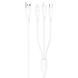 Кабель BOROFONE BX71 3-in-1 charging cable (iP+Micro+Type-C) White