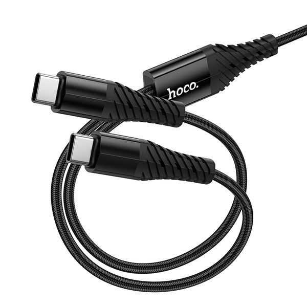 Кабель HOCO X123 Victory 2-in-1 charging cable(C to C+C) Black