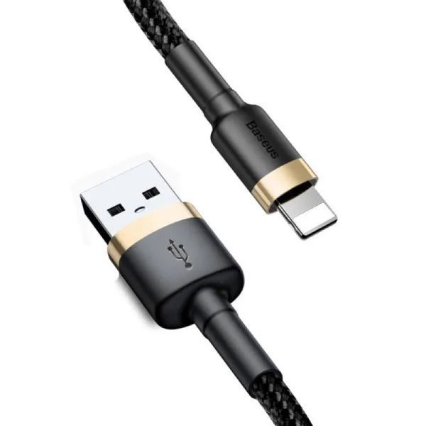 Кабель Baseus Cafule Cable USB For Lightning 1.5A 2m Gold+Black