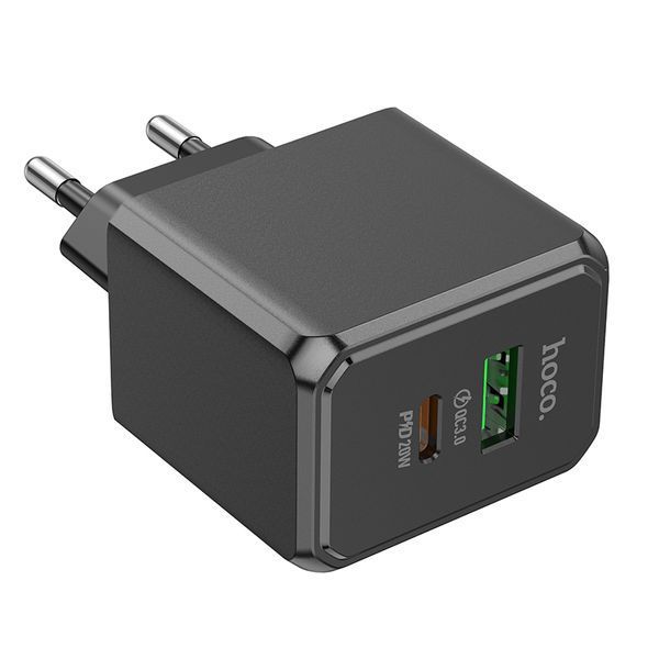 Сетевое зарядное устройство для HOCO CS14A Ocean PD20W+QC3.0 charger Black