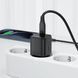 Мережевий зарядний пристрій з кабелем ACEFAST A117 PD20W mini GaN fast charger set(P16),black Black