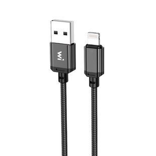 Кабель Wibrand Cobra nylon charging data cable for iP 1m Black