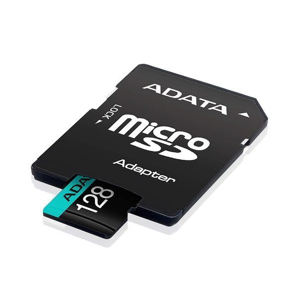 Карта памяти microSDXC (UHS-1 U3) A-DATA Premier Pro 128Gb Class 10 V30S A2 (R-100Mb/s W85Mb/s) (adapter SD)