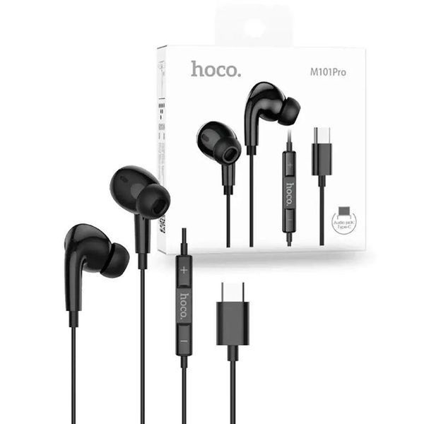 Навушники дротові HOCO M101 Pro Crystal (Type-C) Black
