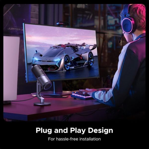 Микрофон настольный UGREEN CM769 Desktop RGB 24-bit 96kHz ANS (USB-A)