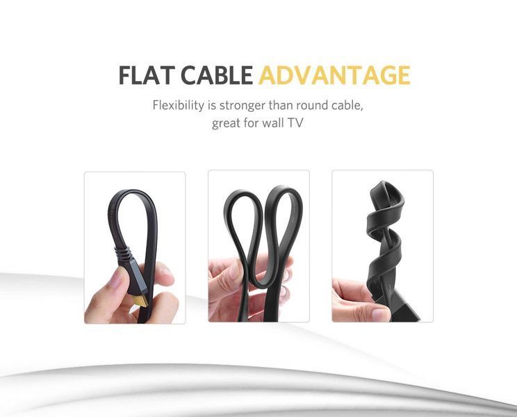 Кабель UGREEN ED015 HDMI Flat Cable 3m (UGR-50820)
