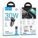 Автомобильное зарядное устройство HOCO NZ16 Rigorous single port PD30W car charger set(C to C) Metal Grey