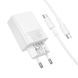 Мережевий зарядний пристрій з кабелем BOROFONE BAS76A Source PD30W+QC3.0 charger set(C to C) White