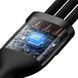 Кабель Baseus Flash Series Ⅱ Two-for-three Charging Cable U+C to M+L+C 100W 1.2m Black